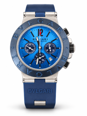 Bvlgari Titanium Cronografo Azul Masculino